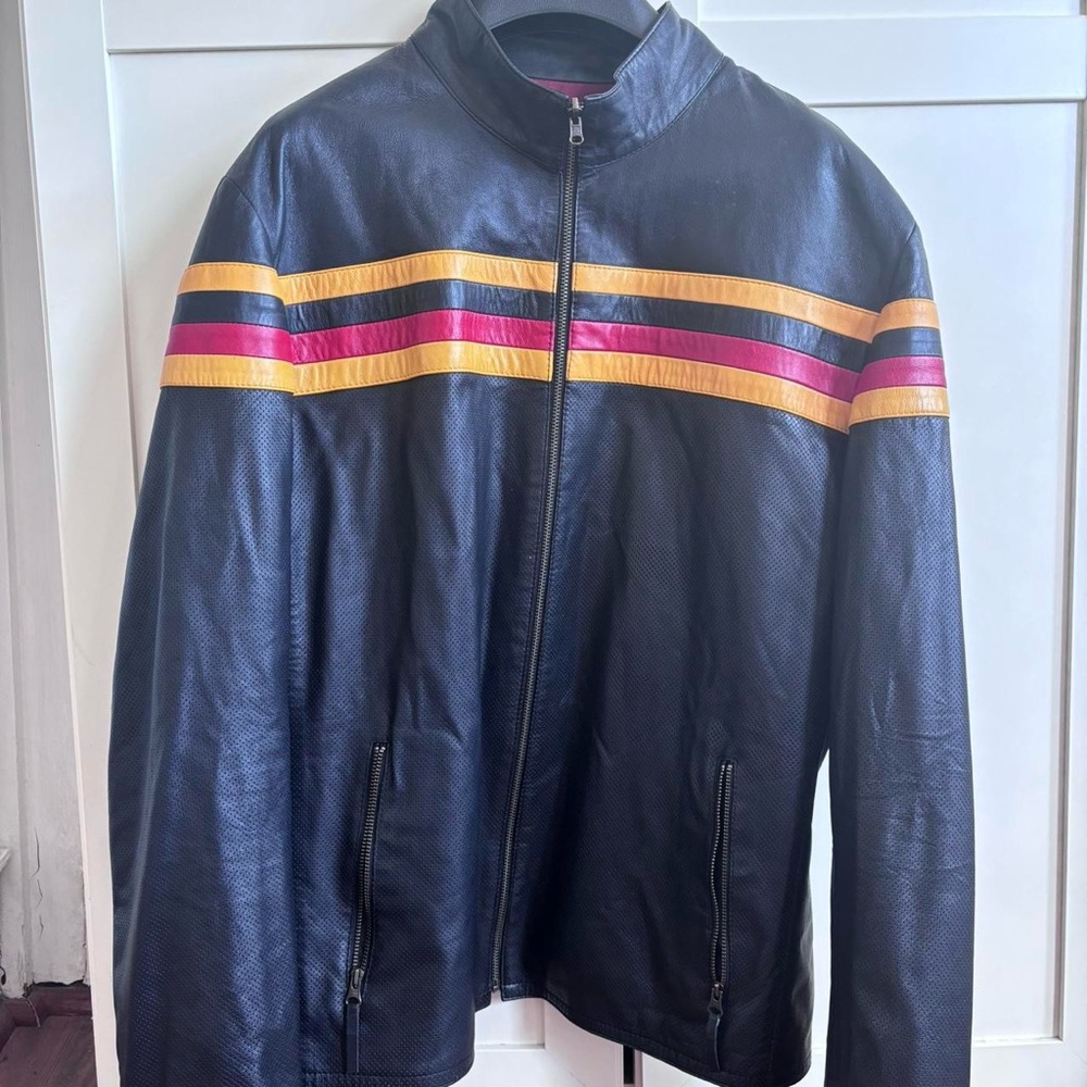 Unisex Reversible Jacket with Colorful Stripes